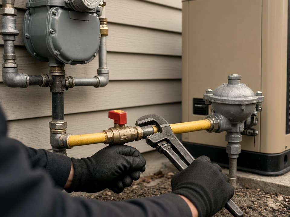 Natural Gas Generator Installation